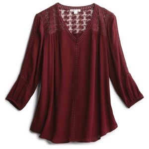 JohnPaulRichard Raelinn crochet detail blouse
